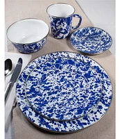 Golden Rabbit Enamelware Cobalt Swirl 12-Piece Dinnerware Set