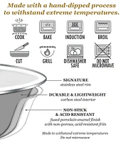 Golden Rabbit Enamelware Cobalt Swirl Roasting Pan