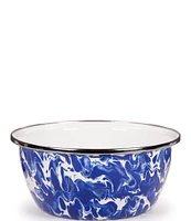 Golden Rabbit Enamelware Cobalt Swirl Salad Bowls, Set of 4