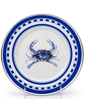 Golden Rabbit Enamelware Blue Crab Sandwich Plates, Set of 4