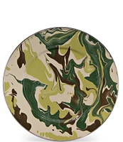 Golden Rabbit Enamelware Camouflage Dinner Plates, Set of 4