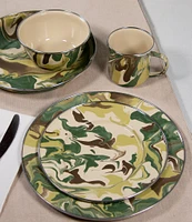 Golden Rabbit Enamelware Camouflage Nesting Bowls, Set of 3