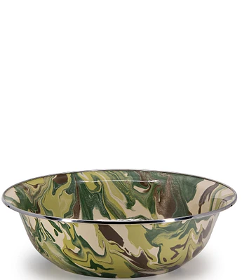 Golden Rabbit Enamelware Camouflage Serving Bowl