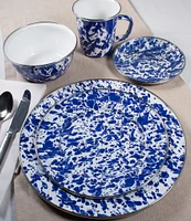 Golden Rabbit Enamelware Cobalt Swirl Charger Plates, Set of 2