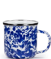 Golden Rabbit Enamelware Cobalt Swirl Mugs, Set of 4