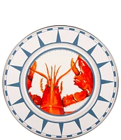 Golden Rabbit Enamelware Lobster Dinner Plates, Set of 4