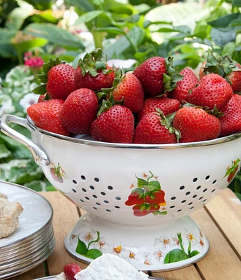 Golden Rabbit Enamelware Strawberry Colander Giftbox Set