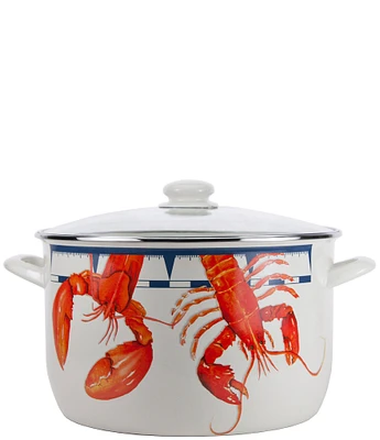 Golden Rabbit Enamelware Lobster 18-Quart Stock Pot