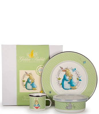 Golden Rabbit Enamelware Polka Dot Peter Rabbit™ Child Set