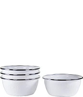 Golden Rabbit Enamelware Solid Texture Salad Bowls