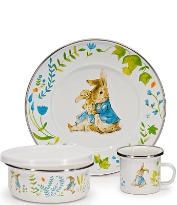 Golden Rabbit Enamelware Peter Rabbit™ Spring Leaves Child Set