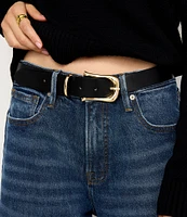 Good American 1.25#double; Classic Saddle Buckle Belt