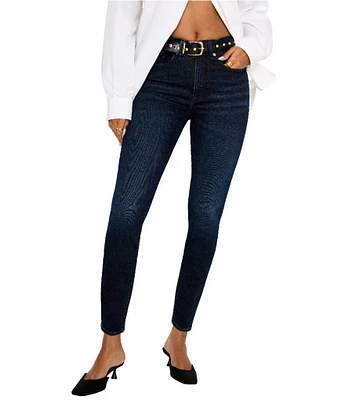 Good American Always Fits Good Legs Crop Denim Mid Rise Skinny Jeans