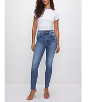 Good American Always Fits Good Waist Denim Ultra High Rise Skinny Jeans