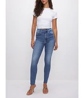 Good American Always Fits Good Waist Denim Ultra High Rise Skinny Jeans