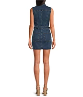 Good American Fit For Success Sleeveless Mini Denim Dress