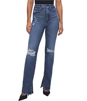 Good American Good Boy Inseam Slit Detail Jeans