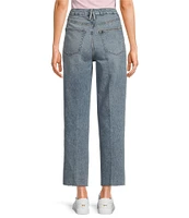 Good American Good Boy Straight Cropped High Rise Jeans