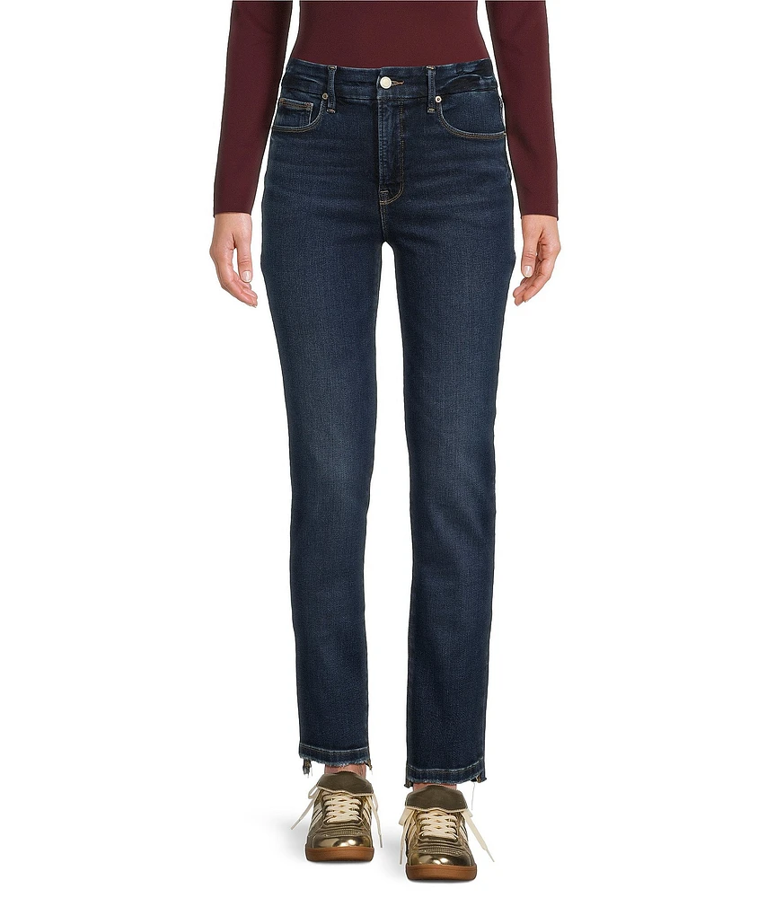 Good American Good Classic Baby Step Hem Denim Jeans