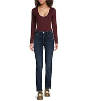 Good American Good Classic Baby Step Hem Denim Jeans