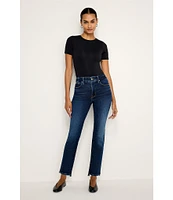 Good American Good Classic Baby Step Hem Denim Jeans