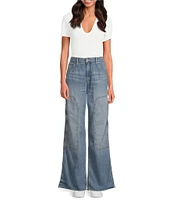 Good American Good Ease Mid-Rise Wide-Leg Carpenter Jeans