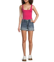 Good American Good Girlfriend Mid Rise Shorts