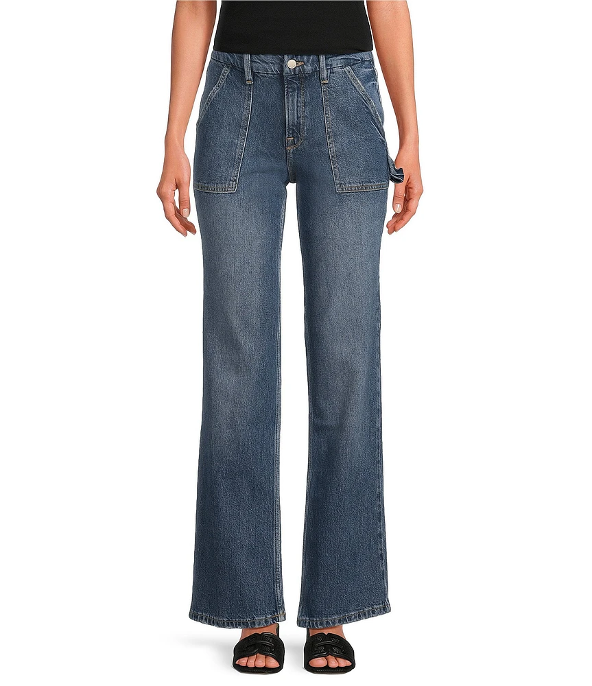 Good American Good Icon Mid-Rise Straight Carpenter Jeans