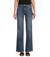 Good American Good Icon Mid-Rise Straight Carpenter Jeans