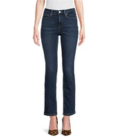 Good American Good Leg High Rise Straight Stretch Denim Jeans