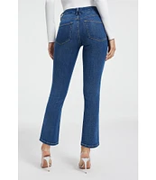 Good American Good Leg High Rise Straight Stretch Denim Jeans