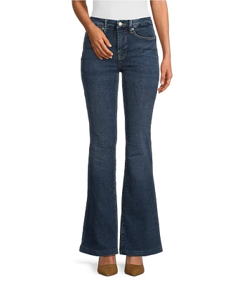 Good American Good Legs Flare Denim Mid Rise Jeans