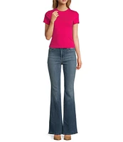 Good American Good Legs Flare Mid Rise Jeans