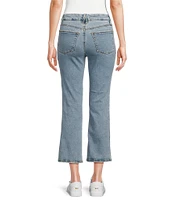 Good American Good Legs Mid Rise Cropped Mini Boot Jeans