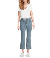 Good American Good Legs Mid Rise Cropped Mini Boot Jeans
