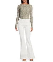 Good American Good Legs Mid Rise Flare Jeans