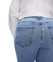 Good American Good Legs Plus Mid Rise Cropped Mini Boot Jeans