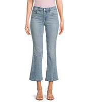 Good American Good Legs Soft-Tech Mid Rise Crop Mini Boot Jeans