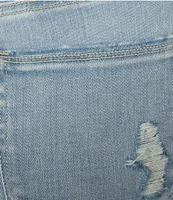 Good American Good Legs Soft-Tech Mid Rise Crop Mini Boot Jeans