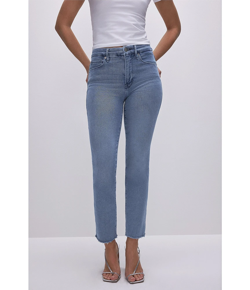 Good American Good Legs Straight Denim Split Pocket Jeans