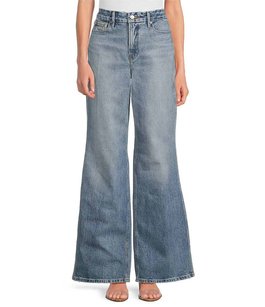 Good American Good Skate High Rise Wide Leg Jeans