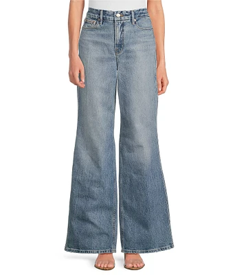 Good American Good Skate High Rise Wide Leg Jeans