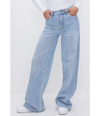 Good American Good Skate Wide Leg Jeans