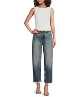 Good American Good Standard Mid Rise Straight Jeans