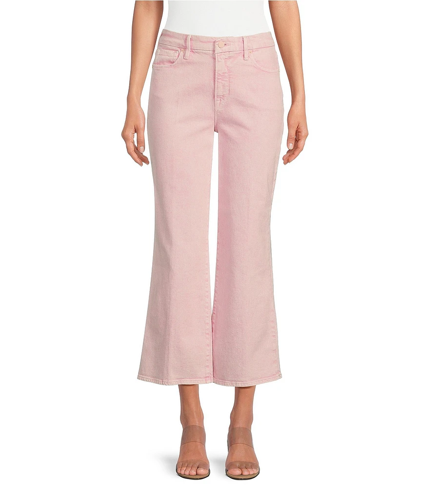 Good American Good Waist Cropped Palazzo Jeans