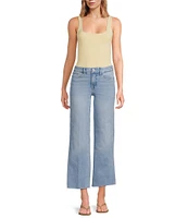 Good American Good Waist Palazzo Light Compression High Rise Crop Jeans