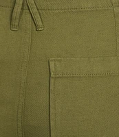 Good American Lite Linen Mid-Rise Straight Leg Pants