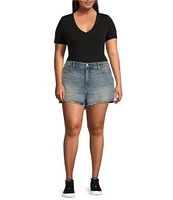Good American Plus Good 90s Mid-Rise Shorts