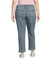 Good American Plus Good Boy Straight Cropped High Rise Jeans