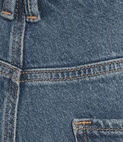 Good American Plus Good Icon Mid Rise Straight Carpenter Jeans